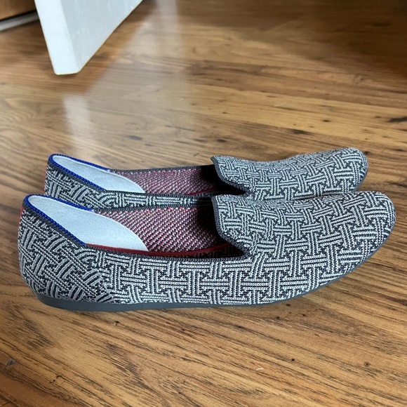 Rothy's Loafers in "Charcoal Grid," grey/gray pattern, EUC, size 8 - Picture 4 of 11